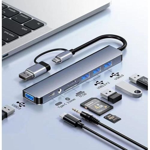 Adaptateur Répartiteur Multi-ports USB Type Chu B 7 en 2 – Image 3