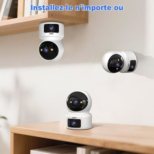 Caméra de sécurité WiFi 5G 10MP avec 2 objectifs et 2 écrans – Image 2