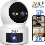 Caméra de sécurité WiFi 5G 10MP avec 2 objectifs et 2 écrans