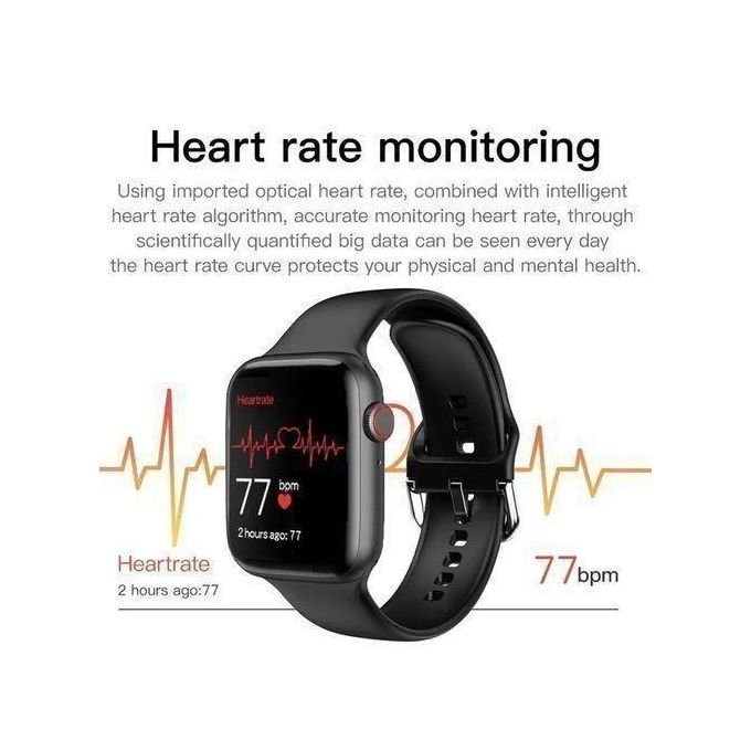 Montre Intelligente connecté Pour Homme & Femme - Noir – Image 3